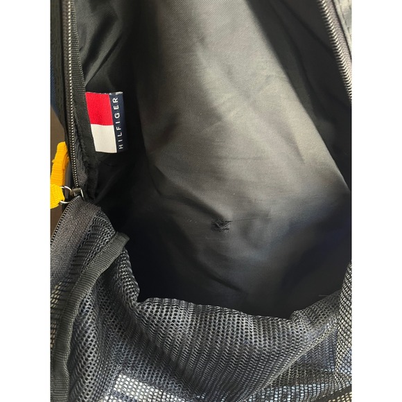 Tommy Hilfiger Outdoors Backpack‎ Blue Nylon Vintage Hiking Travel Bag - Picture 5 of 8